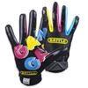 Battle Sports Gang Gang Wide Receiver Football Gloves, Ultra Stick Adult & Youth Gloves - Adult X-Large, Black view 2
