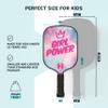 Helium Pickleball Paddle for Kids  (2 Pack - POW! and Girl Power) Child Size, Lightweight Honeycomb Core, Graphite Strike Face, Premium Comfort Grip, 2 Pickleball Paddles & 2 Drawstring Bags view 2