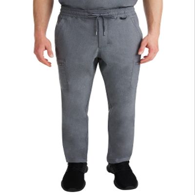 Healing Hands Scrub Pants for Men Daniel Utility Bottoms with 6 Pockets, 2-Way Stretch and Durable Fabric 9300, Heather Grey,XLT