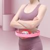Intelligent Weighting Hula Hoop, Adjustable Magnetic Therapy 360-degree Surround Massage Exercise Gravity Ball Fitness Ring, Suitable for Adult Adolescents and Beginners/Pink/XL view 2