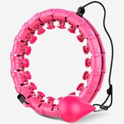 Intelligent Magnetic Therapy Hula Hoop, Professional Detachable 360 Surround Fitness Ring with Gravity Ball Massage, Suitable for Adult Children and Beginners to Lose Weight/red/L