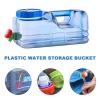 Naysku Water Container, BPA- Large Capacity Water Container with Spigot, Food-Grade Camping Water Storage Carrier Jug for Outdoors Hiking Hurricane Emergency, 10L Water Storage Bucket view 3