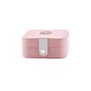 AGCFABS Jewelry Organizer Exquisite Button Leather Jewelry Box Ring Earring Necklace Holder Women Travel Portable Jewelry PU Box (Pink) view 1
