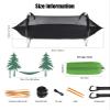 Camping Hammock with Mosquito Net and Rainfly Cover,Camping Hammock,Lightweight Portable Hammock,Waterproof Camping Hammock for Outdoor Backpacking Hiking Travel view 2