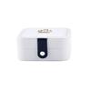AGCFABS Jewelry Organizer Exquisite Button Leather Jewelry Box Ring Earring Necklace Holder Women Travel Portable Jewelry PU Box (White) view 1