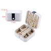 AGCFABS Jewelry Organizer Exquisite Button Leather Jewelry Box Ring Earring Necklace Holder Women Travel Portable Jewelry PU Box (White) view 2