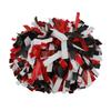 ICObuty Plastic Cheerleader Cheerleading Pom Poms 6 inch 1 Pair 2 Pieces (Red-Black-White) view 1