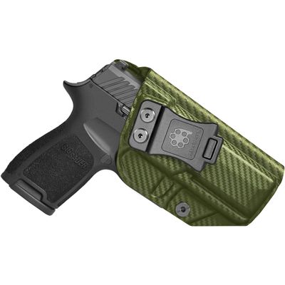 Amberide Sig P320 Carry/Compact/M18 IWB Holster,Kydex-Boltaron Inside Waistband Fit Sig P320 Carry Compact M18 9mm/.40,Secure Retention,Quick Draw,030 Cant