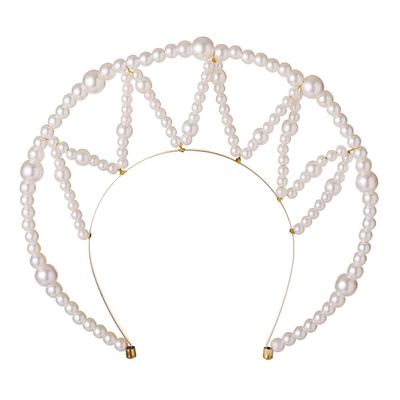 BLESSUME Halo Crown Mary Goddess Headband Women Halloween Costume Headpiece (White 1)