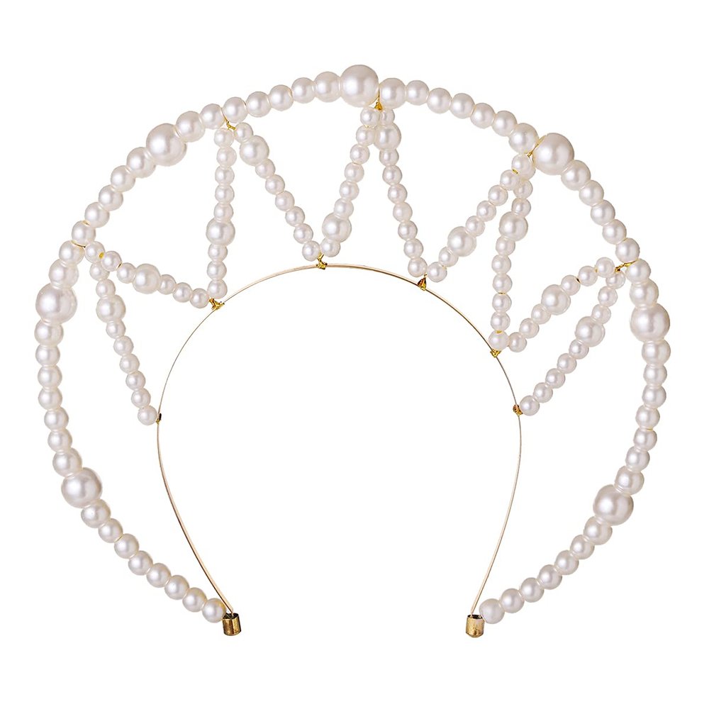 BLESSUME Halo Crown Mary Goddess Headband Women Halloween Costume Headpiece (White 1)