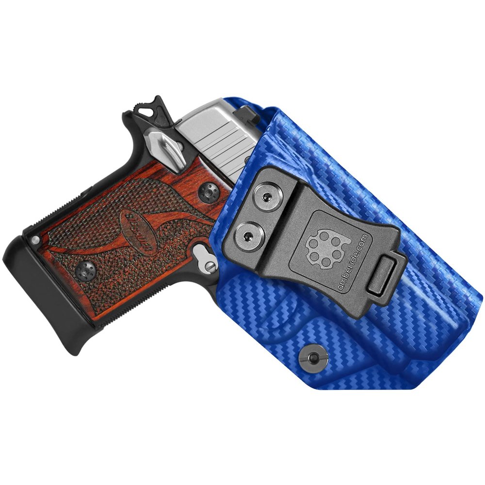 Amberide Sig P238 IWB Holster,Kydex-Boltaron Inside Waistband Fit Sig P238 .380 ACP,Secure Retention,Quick Draw,030 Adjustable Cant