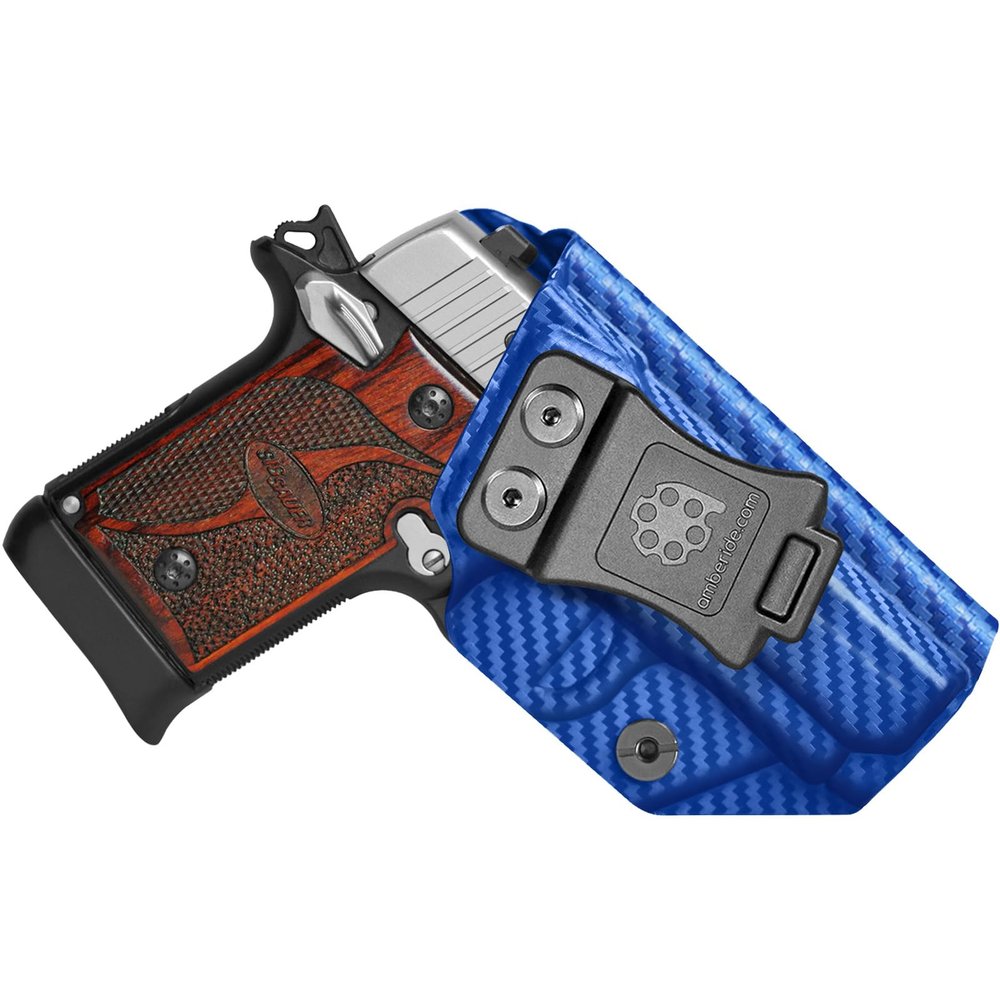 Amberide SIG P938 IWB Holster, Kydex-Boltaron Inside Waistband Holster for SIG Sauer P938 9mm Pistol, Secure Retention, 030 Adjustable Cant