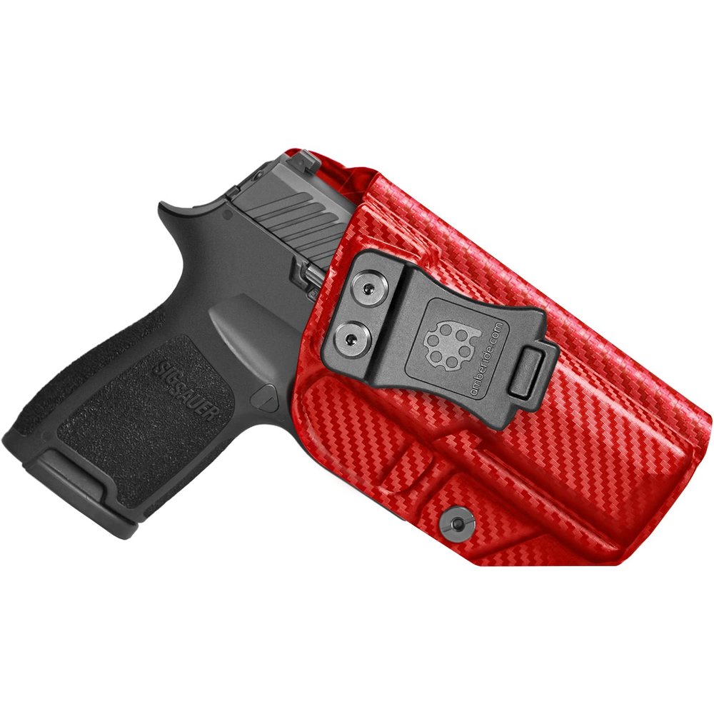 Amberide Sig P320 Carry/Compact/M18 IWB Holster,Kydex-Boltaron Inside Waistband Fit Sig P320 Carry Compact M18 9mm/.40,Secure Retention,Quick Draw,030 Cant