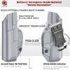 Amberide SIG P938 IWB Holster, Kydex-Boltaron Inside Waistband Holster for SIG Sauer P938 9mm Pistol, Secure Retention, 030 Adjustable Cant view 4