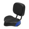 Bicycle Saddle Bike Seat with Soft Back Tricycle Saddle Seat with Backrest Universal Backrest Saddle for Mountain Bike, Road Bicycle, Hibrid and Stationary Exercise Bike (Black+Blue) view 1