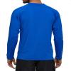 Arcweg Rashguard Men Long Sleeves Diving UV Protection UPF 50+ Elastic Rash Vest Loose Fit Top Swimming Quick Drying Surfing Pool T-Shirt Sports Top Rashie L (US) Blue view 2