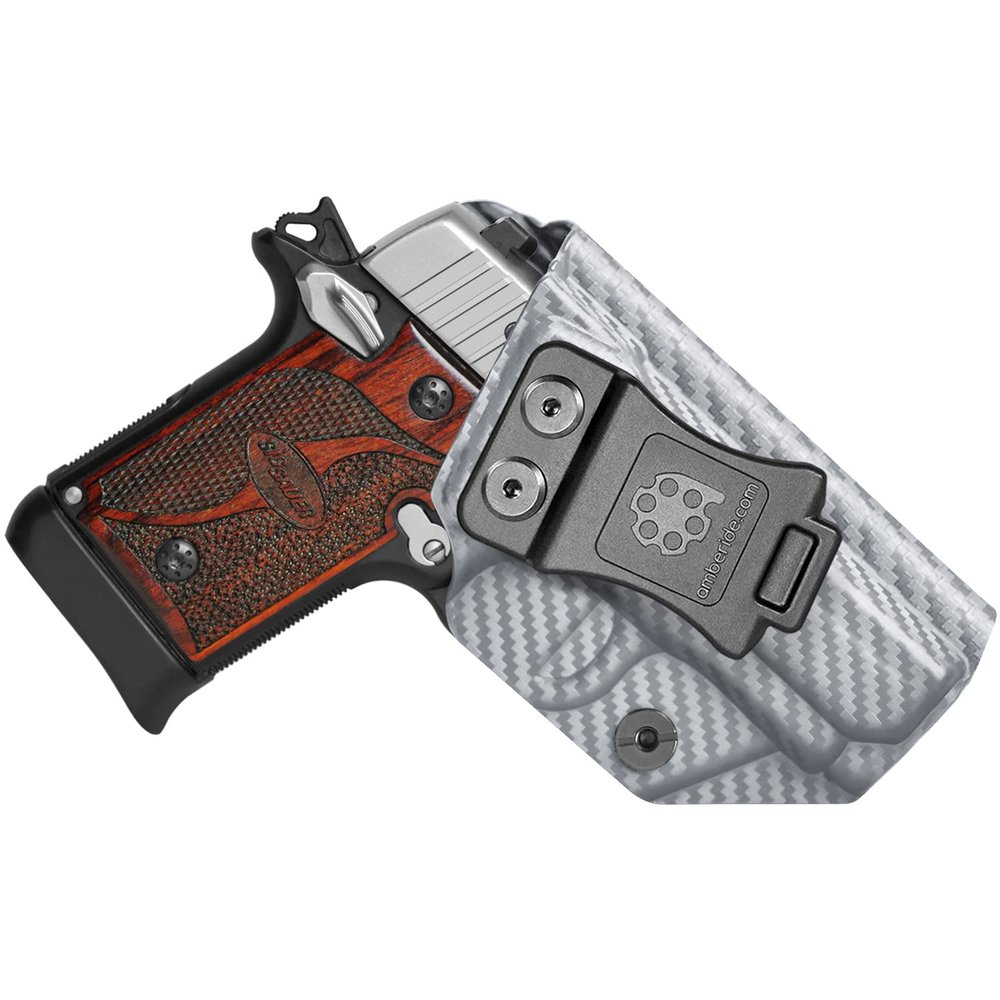 Amberide Sig P238 IWB Holster,Kydex-Boltaron Inside Waistband Fit Sig P238 .380 ACP,Secure Retention,Quick Draw,030 Adjustable Cant