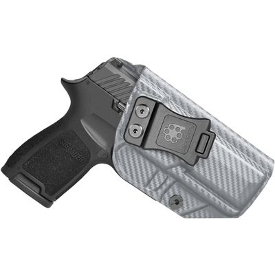 Amberide Sig P320 Carry/Compact/M18 IWB Holster,Kydex-Boltaron Inside Waistband Fit Sig P320 Carry Compact M18 9mm/.40,Secure Retention,Quick Draw,030 Cant