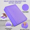 Balance Board, Foam Pad Yoga Mat, Balancing Exercises Mat, Non-Slip Knee Rocker Board Physical Therapy Cushioned Turn Boards for Dancers Women, Anti-Fatigue Fitness Training Pads Purple 12.2X9.4X2.4in view 2
