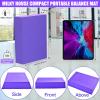 Balance Board, Foam Pad Yoga Mat, Balancing Exercises Mat, Non-Slip Knee Rocker Board Physical Therapy Cushioned Turn Boards for Dancers Women, Anti-Fatigue Fitness Training Pads Purple 12.2X9.4X2.4in view 3