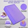 Balance Board, Foam Pad Yoga Mat, Balancing Exercises Mat, Non-Slip Knee Rocker Board Physical Therapy Cushioned Turn Boards for Dancers Women, Anti-Fatigue Fitness Training Pads Purple 12.2X9.4X2.4in view 4