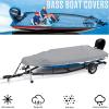 Waterproof Heavy Duty Boat Covers Trailerable Runabout Boat Cover Marine Grade 420D Polyester Durable and Tear Proof Yacht Speedboat Fish-Ski V-Hull Cover All Weather Protection Universal,21to24ft view 4