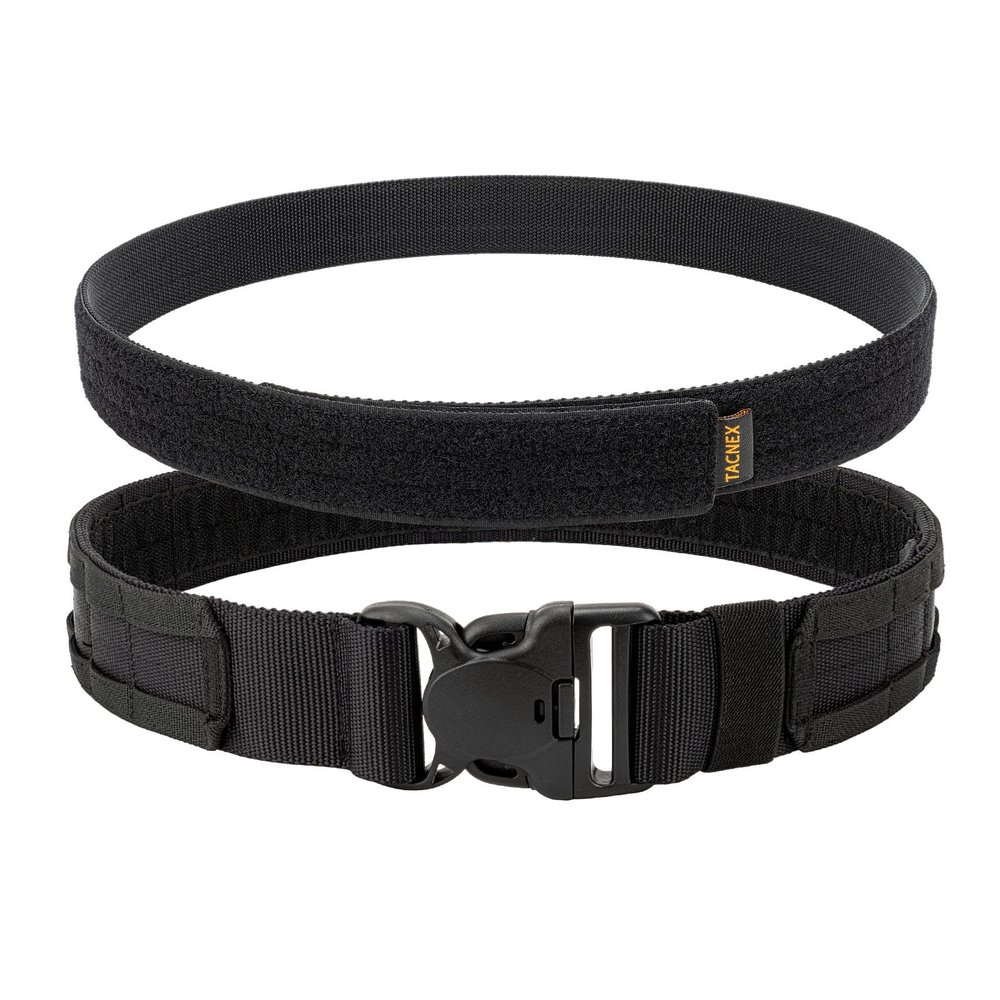 TACNEX 2" MOLLE Battle Belt Tactical Duty Gun Belt with 1.5" Underbelt Black M