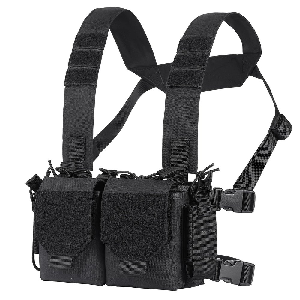 VISMIX Tactical Chest Rig, Adjustable&Detachable Molle Chest Rigs