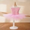 Freebily Little Big Girls Sequins Glittering Sleeveless Ballet Tutu Dress Modern Dance Camisole Gymnastic Leotard Pink 8-10 view 4