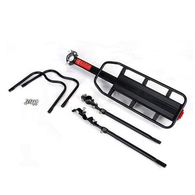 Bicycle Accessories Bicycle Luggage Carrier Aluminum Cargo Rear Rack Cycling Seatpost Bag Holder Stand for 20-29 Inch Bikes with Install Tools Bike Parts (Color : Black)