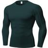 Men's Compression Shirts Long Sleeve, Base-Layer Quick Dry Workout T Shirts Sports Running Tops for Gym Dark Green view 1