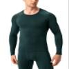 Men's Compression Shirts Long Sleeve, Base-Layer Quick Dry Workout T Shirts Sports Running Tops for Gym Dark Green view 2