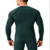 Men's Compression Shirts Long Sleeve, Base-Layer Quick Dry Workout T Shirts Sports Running Tops for Gym Dark Green view 3
