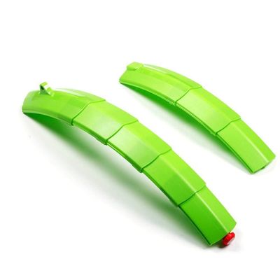 SJHY Bicycle Accessories Telescopic Folding Bicycle Mudguard with Rear Mudguard for Mountain Bikes Mudguard for Road Bikes Bike Parts (Color : Green)