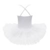 Freebily Little Big Girls Sequins Glittering Sleeveless Ballet Tutu Dress Modern Dance Camisole Gymnastic Leotard White 8-10 view 2
