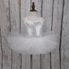 Freebily Little Big Girls Sequins Glittering Sleeveless Ballet Tutu Dress Modern Dance Camisole Gymnastic Leotard White 8-10 view 4