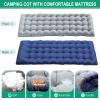 NAIZEA Folding Camping Cot W/Mat for Adults, Adjustable Lounge Chair Outdoor, Heavy Duty Sleeping Cot Bed, Travel Camp Cots for Pool, Beach, Patio Sunbathing view 3