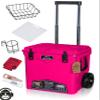 45QTW Cold Bastard Rugged+ Pink NEON Large Wheels Best Premium Ice Chest Cooler Accessories Free S&H view 1