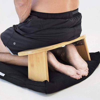 ZCBYBT Folding Meditation Stool, Portable Foldable Perfect Kneeling Stool, Ergonomic Yoga Stool, Suitable for Prayer, Yoga, Seiza, Tea Ceremony and Healthier Sitting Postures 45x19x19cm