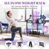 Mythinglogic Yoga Mat Storage Racks for Home, Gym Rack for Dumbbells Kettlebells Foam Roller, Yoga Strap and Resistance Bands, Workout Equipment Organizer With Hooks and Wheels view 2