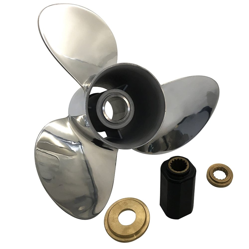 CAPTAIN Propeller 15 5/8x23 Fit Tohatsu Outboard Engine BFT115 BFT150 BFT200 BFT225 BFT250 15 Tooth Spline Stainless Steel