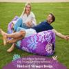 AlphaBeing Inflatable Lounger Air Sofa, Portable Inflatable Couch Mesh Hollow Air Hammock Anti Leakage Air Chair, Outdoor Camping Hiking Beach Traveling Music Festivals Gift for Men Women view 4