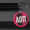 Alpha Omicron Pi Travel Luggage ID Bag Tag for Suitcases/Round Plastic Label (Alpha Omicron Pi 2) view 3