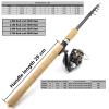 29cm Wooden Handle Lure Rod and 13BB Reel Set, Fishing Rod Reel Combo, Long-Distance Throwing Bait Rod, Spinning Rod Spinning Reel Combination, Bass Fishing 1.8m-2.7m ZYHYD view 2