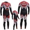 SPALL PRO US Power Long Sleeve Rashguard -Full Sleeve Shirt with Bottom- Compression Training Rash Guard for MMA, BJJ, No-Gi and Gi Jiu-Jitsu (Brown/Black, X-Large) view 1