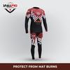 SPALL PRO US Power Long Sleeve Rashguard -Full Sleeve Shirt with Bottom- Compression Training Rash Guard for MMA, BJJ, No-Gi and Gi Jiu-Jitsu (Brown/Black, X-Large) view 2