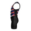 Sparx Men's Premium Triathlon Suit  Padded, Quick-Dry, Compression Fit, Lightweight Tri Suit for Swim, Bike, Run Race & Training (Medium, US_Flag) view 3