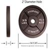 35 lb. Olympic Plates Pair by Deltech Fitness view 2