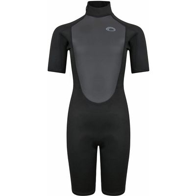 Typhoon Junior Storm 3/2mm Shorty Wetsuit - Black - Easy Stretch - Unisex - Flatlock Seam Construction