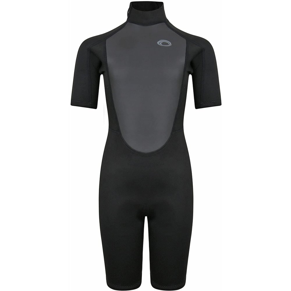 Typhoon Junior Storm 3/2mm Shorty Wetsuit - Black - Easy Stretch - Unisex - Flatlock Seam Construction